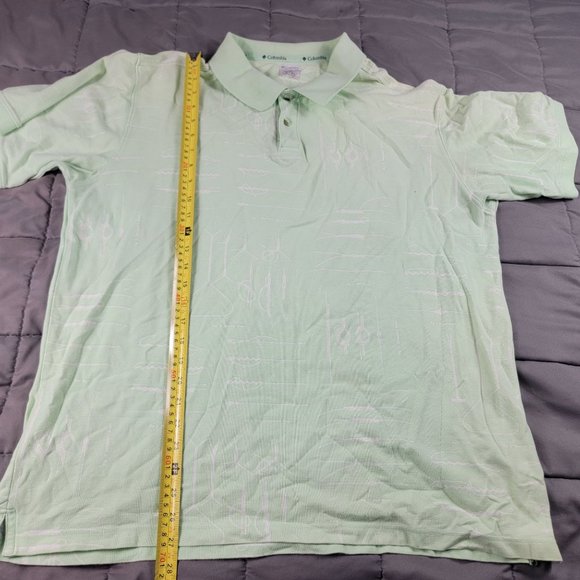 Columbia Mens XL Polo Shirt Green Short Sleeve Casual Outdoors Golf - Picture 8 of 9